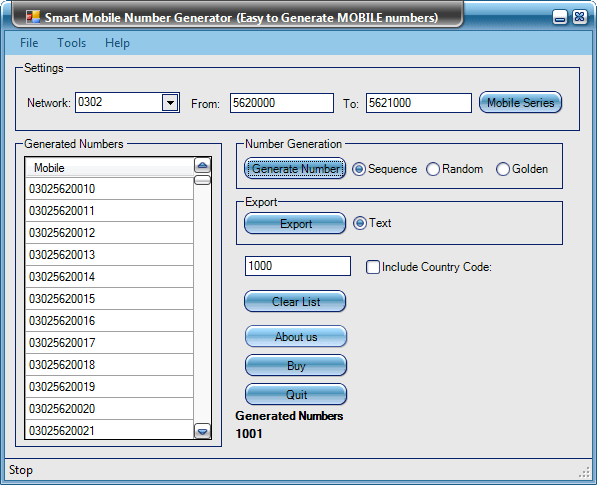 Free Mobile Number Generator